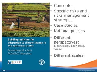 Building Resilience for Adaptation to Climate Change in Agriculture | PDF