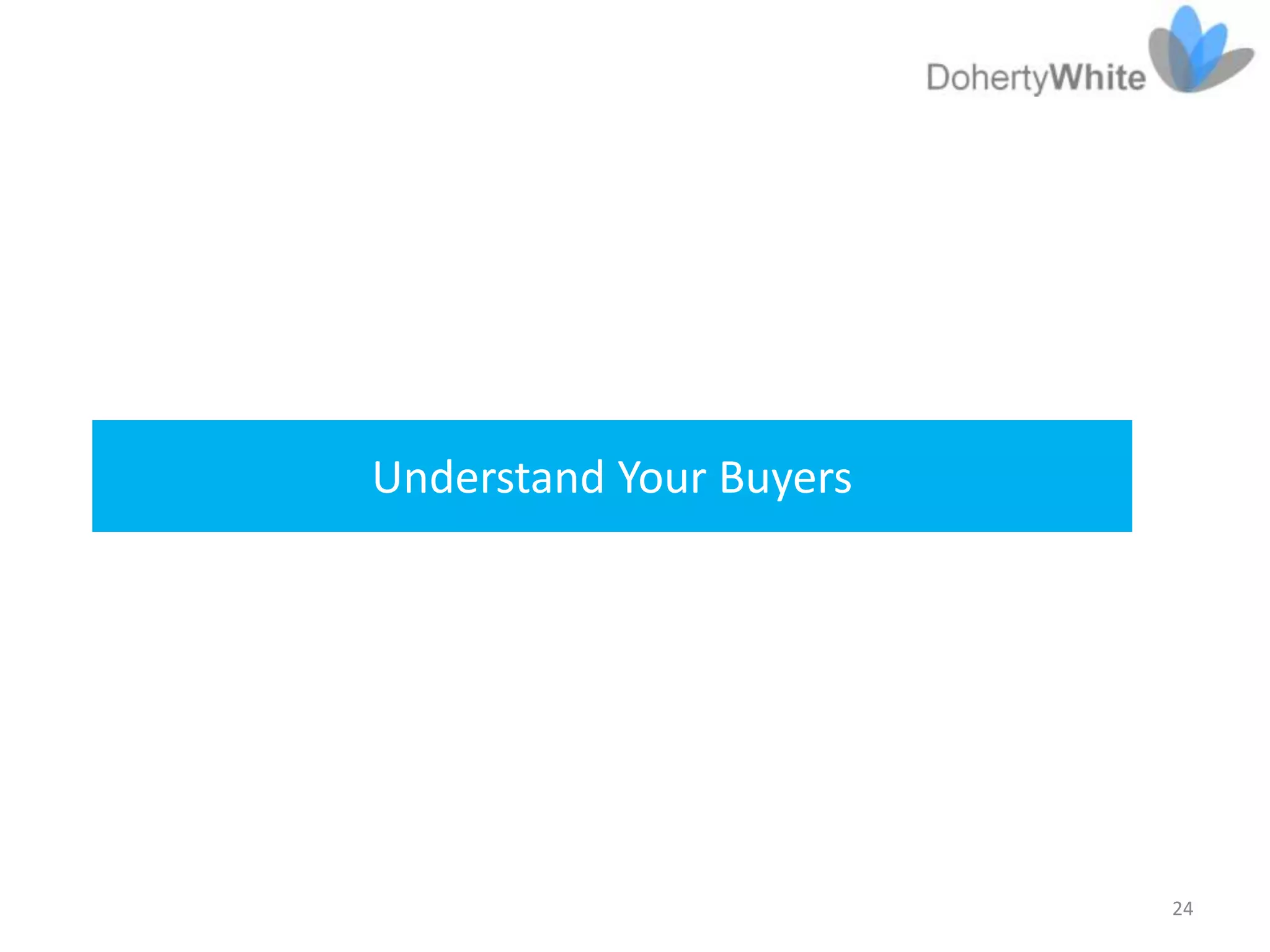 Understand Your Buyers




                         24
 