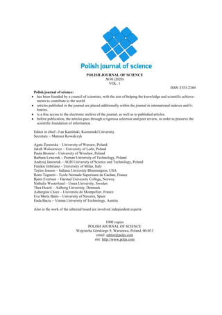 POLISH-JOURNAL-OF-SCIENCE-№30-2020-VOL.-1 | PDF