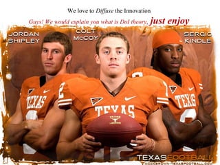 We love to  Diffuse  the Innovation Guys! We would explain you what is DoI theory ,  just enjoy 