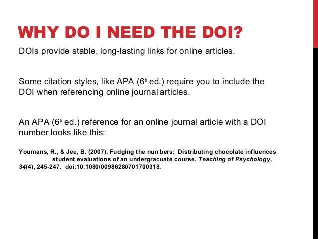 What is a DOI?