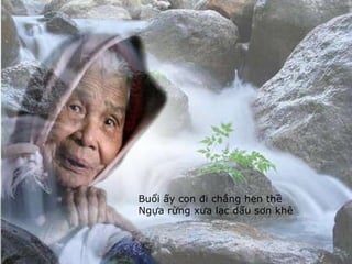 Buổi ấy con đi chẳng hẹn thề Ngựa rừng xưa lạc dấu sơn khê 