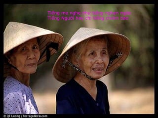 Tiếng mẹ nghe như tiếng nghẹn ngào Tiếng Người hay chỉ tiếng chiêm bao 