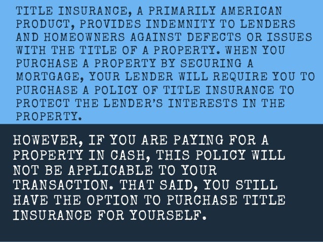 do you need title insurance if you pay cash