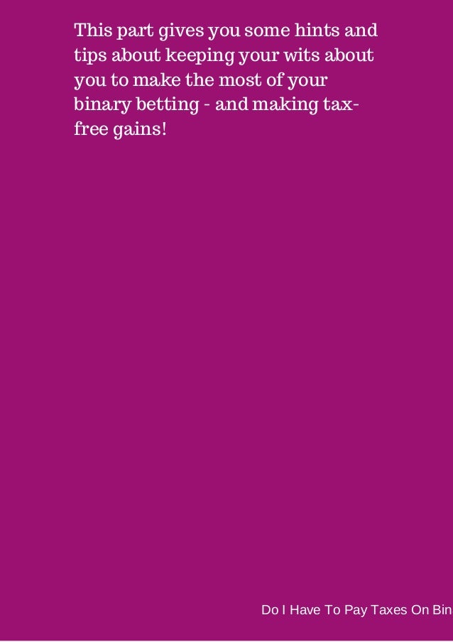 tax on binary options nz