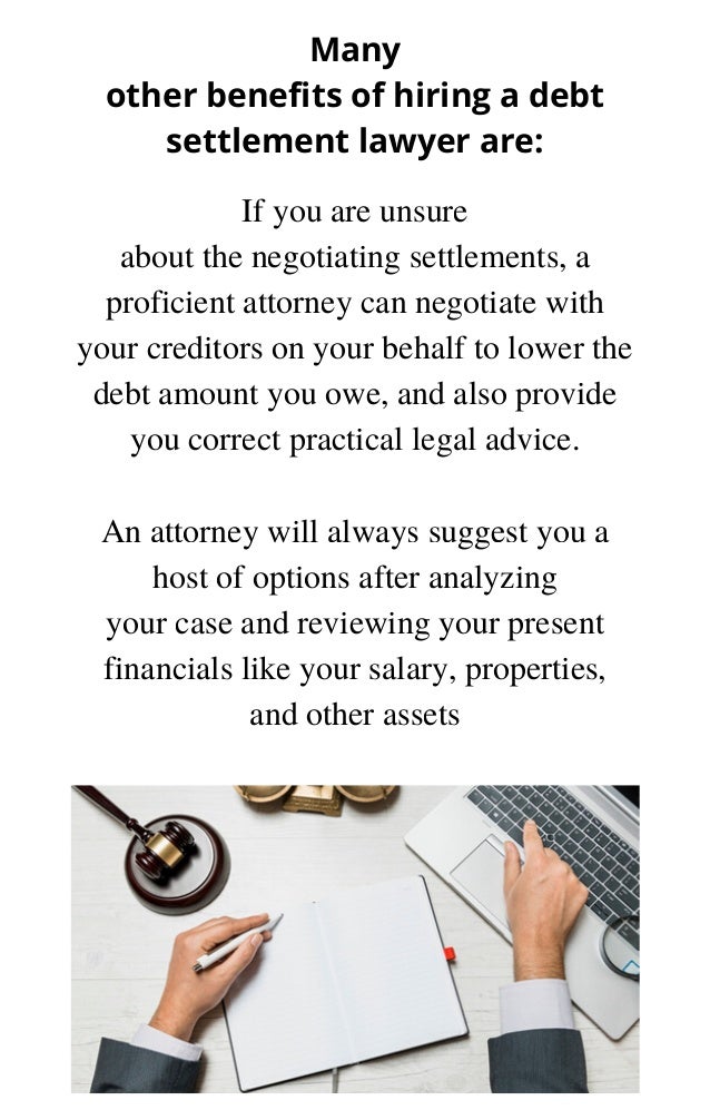 Do i need a lawyer for debt settlement?