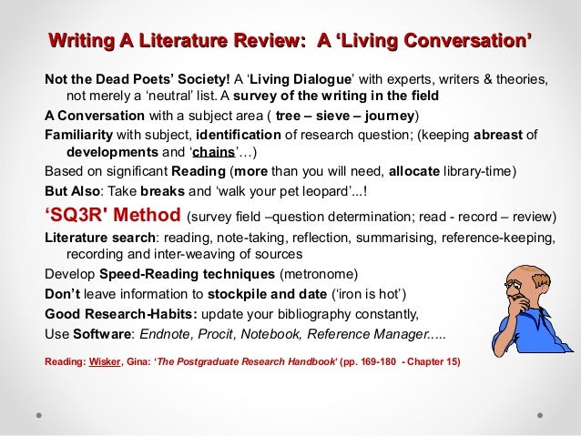 Literature review template image