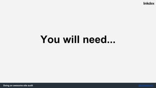 Doing an awesome site audit @jonoalderson
So.
How do you stop your audit landing
in the graveyard?
 