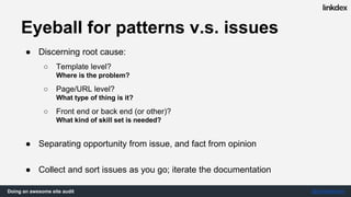 Doing an awesome site audit @jonoalderson
Long-form editorial
 