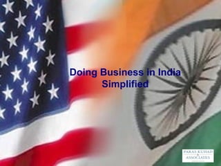 Doing Business in India Simplified 