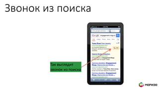 Так выглядит
звонок из поиска
Звонок из поиска
 