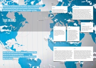 Owing to the free trade agreements with these countries, Serbia is an ideal place for setting 
up a manufacturing/distribution hub to serve the markets of the Russian Federation, 
South East Europe, the EU and EFT A countries, Belarus, Kazakhstan, and Turkey. 
W H Y 
I N V E S T ? 
Belarus 
There are only a few exceptions to the 
Agreement, including sugar, alcohol, cigarettes, 
as well as used cars, buses, and tires. 
EU 
Some export limitations are 
imposed only on exports of baby 
beef, sugar and wine in the form of 
annual export quotas. Import from 
the EU is customs-free for most of 
the products. 
CEFTA 
Turkey 
Companies from Serbia can 
export to Turkey without paying 
customs duties. Imports of 
industrial products from Turkey 
are generally customs-free, but 
for a large number of goods 
customs duties will be progres-sively 
abolished over a six-year 
period, ending in 2015. Customs 
duties remain in effect for 
agricultural products. 
In addition to duty-free trade between member countries, 
the agreement specifies accumulation of product origin, 
meaning that products exported from Serbia are considered 
of Serbian origin if integrated materials originate from any 
other CEFTA country, the European Union, Iceland, Norway, 
Switzerland (including Liechtenstein) or Turkey, provided 
that such products have undergone sufficient processing, 
i.e. if at least 51% of the value added in the product is 
sourced in Serbia (if value added there is greater than the 
value of the materials used in Serbia). 
Russian Federation 
The agreement stipulates that goods produced in Serbia, i.e. 
which have at least 51% value added in the country, are 
considered of Serbian origin and exported to Russia customs 
free. The list of products excluded from the Free Trade 
Agreement is revised annually. As of March 2012, the list of 
excluded products includes: poultry and edible waste, some 
sorts of cheese, sugar, sparkling wine, ethyl-alcohol, tobacco, 
cotton yarn and fabric, some types of compressors, tractors, and 
new and used passenger cars. There is also a list of products 
originating from Russia which are excluded from the agreement. 
EFTA 
Kazakhstan 
The Agreement is in effect as of 
2011. The list of free trade 
exemptions includes meat, cheese, 
wine, motor vehicles and several 
other product groups. 
Industrial products exported from Serbia to EFTA member 
states (Switzerland, Norway, Iceland, and Liechtenstein) are 
exempted from paying customs duties, except for a very 
limited number of goods, including fish and other marine 
products. Custom duties for imports of industrial products 
originating in EFTA states will gradually be abolished by 2014. 
Trade in agricultural products is regulated by separate 
agreements with each of the EFTA members, providing for 
mutual concessions for specified products. 
TRADE UNLIMITED 
Serbia is the only country outside of the Commonw ealth of Independent States 
that has an a Free Trade Agreement with Russia. 
Increase your competitiveness by benefiting from a Cust oms-Free Access to a 
Billion Person Market. 
www.mtt.gov.rs 
14 15 
 