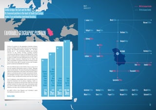 Serbia bridges the East and the W est. 
Its treasured position in the heart of South East Europe 
makes it an outstanding investment location. 
FAVORABLE GEOGRAPHIC POSITION 
Owing to its position on the geographic borderline between 
the East and West, Serbia is often referred to as a gateway of 
Europe. Two important European corridors, VII – the River 
Danube and X – the international highway and railroad, 
intersect on the Serbian territory, providing excellent 
connections with Western Europe and the Middle East. Serbia 
is thus a perfect place for a company to locate its operations if 
it wants to closely and most efficiently serve its EU, SEE or 
Middle Eastern customers. Bordering the EU, Serbia still 
offers a possibility of enjoying all benefits of working outside 
the EU while being able to provide services and transport 
goods in projected and flexible time frames. 
The most efficient way to reach Serbia is by air, using one of 
the two available international airports in Serbia - Belgrade 
Airport and Nis Airport. The ease of traveling from Belgrade to 
almost every destination in the world, either directly or with a 
layover is provided by almost all major international airlines. 
The daily flight schedule to major transportation hubs such as 
Frankfurt, Rome, and Moscow includes more than four flights. 
Once in Belgrade, airport Nikola Tesla is located only 18 km 
away from downtown and, by taking a highway, it takes no 
longer than 20 minutes to reach the heart of the city. The road 
network connects the airport with major international roads 
E-75 and E-70 which link the capital to Zagreb, Nis, Novi Sad, 
Subotica, and other cities in Serbia and the region. 
Air traffic to Nis is less frequent, yet it provides a good 
international connection to the city. 
Bucharest 
Istanbul 
Ljubljana 
Rome 
Vienna 
Zurich 
Sarajevo 
Berlin 
Düsseldorf 
Frankfurt 
Kiev 
Milan 
Munich 
Paris 
Prague 
London 
Moscow 
Stockholm 
Amsterdam 
Bejing 
Dubai 
New York 
Toronto 
UP TO 
1hr 
UP TO 
2hrs 
UP TO 
3hrs 
MORE THAN 
3hrs 
Duration of flights 
Bratislava578km 
Budapest384km 
BELGRADE 
10th Pan European Corridor 
7th Pan European Corridor 
Moscow2235km 
Minsk1532km 
W H Y 
I N V E S T ? 
London2042km 
Stuttgart1451km Vienna612km 
Salzburg989km 
Graz699km 
Ljubljana510km Zagreb442km 
Sofia756km 
Skopje889km Thessaloniki1020km 
Igoumenitsa1051km 
Konstanza702km 
Istanbul1356km 
Amsterdam1722km Hamburg1547km Berlin1255km Frankfurt1282km Zurich1175km Munich930km 
Milano1009km Rome1289km Prague907km Warsaw1067km Kiev1302km Bucharest641km 
18 19 
 