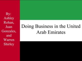 Doing Business In Uae Presentation | PPT