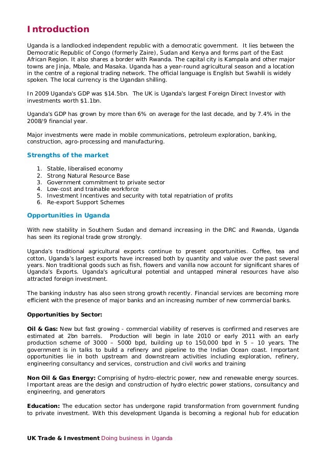 Doing business in uganda guide