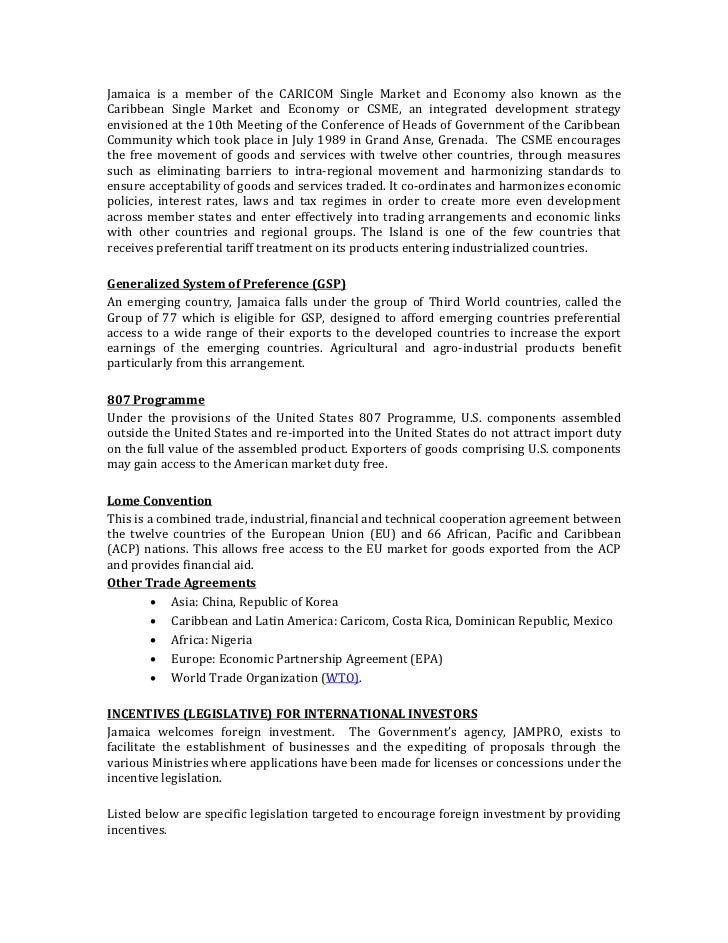 Doing business Jamaica Overview by Dunncox 2010