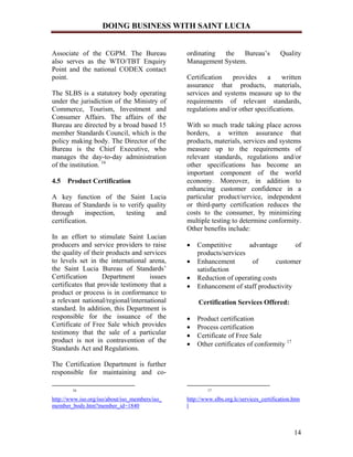 Doing Business with St Lucia | PDF