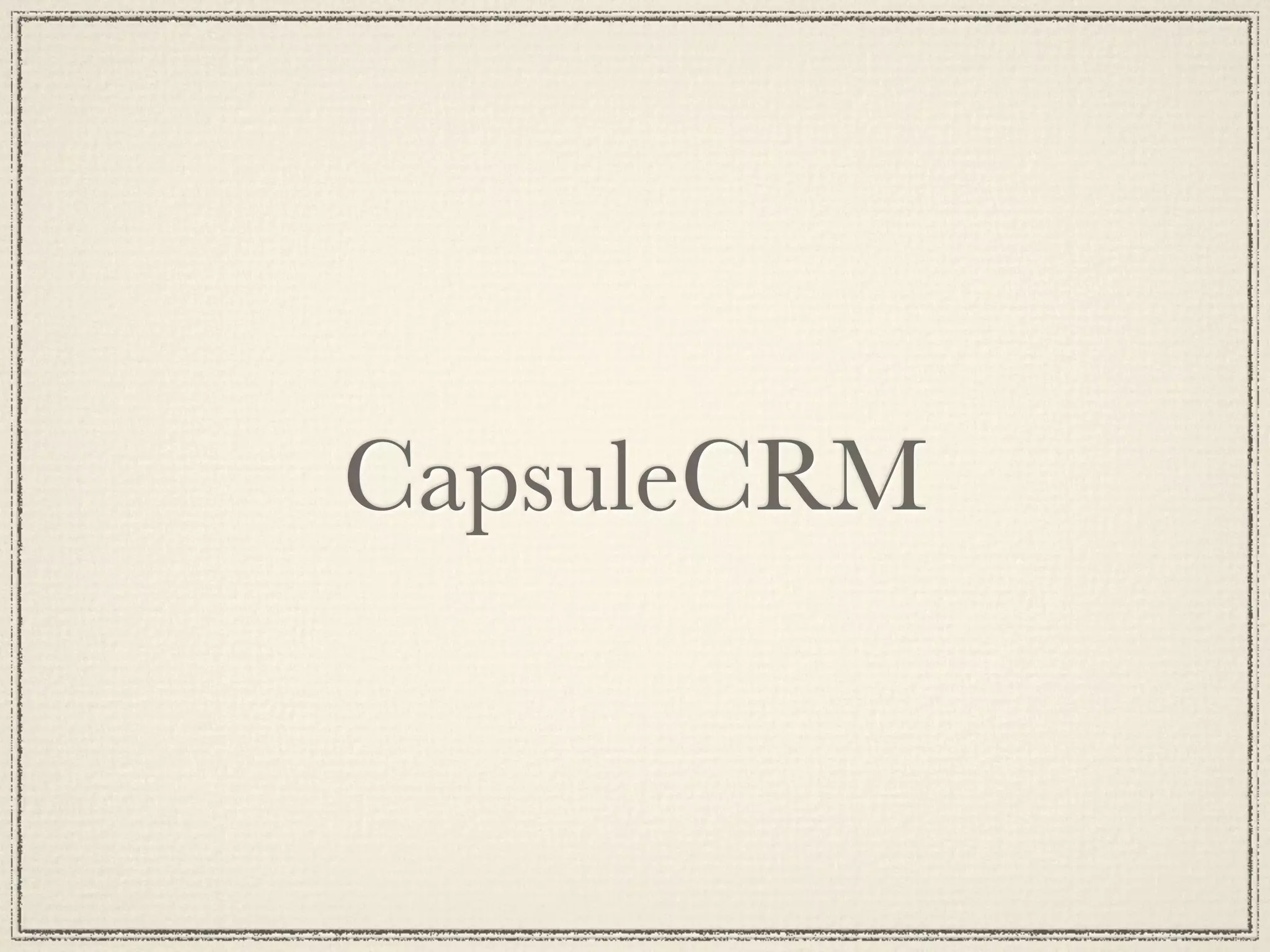 CapsuleCRM