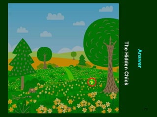 73
Vision Puzzle
Answer
The
Hidden
Chick
 