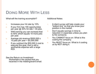 Doing More With Less - Presentation | PPTX