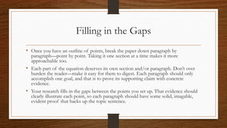 Gaps Paragraph Example Doing research | PPTX