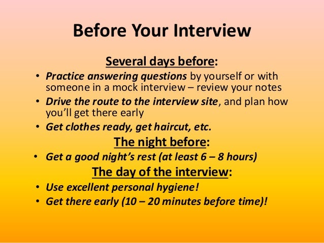 how to get ready for an interview