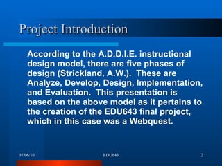 Project Introduction ,[object Object]