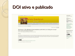 DOI ativo e publicado 