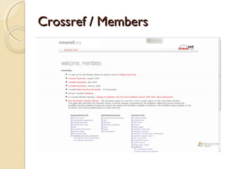Crossref / Members 