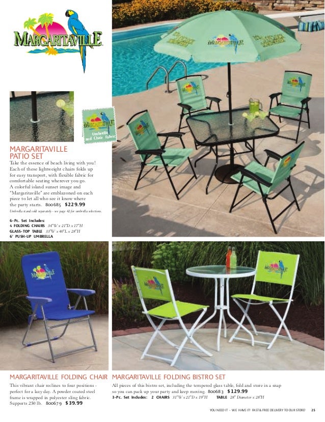 Do It Best Outdoor Living Catalog 25 Umbrella And Chair Fabric Margaritaville Patio Set