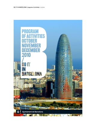 DO IT IN BARCELONA / programa d’activitats / portada
 