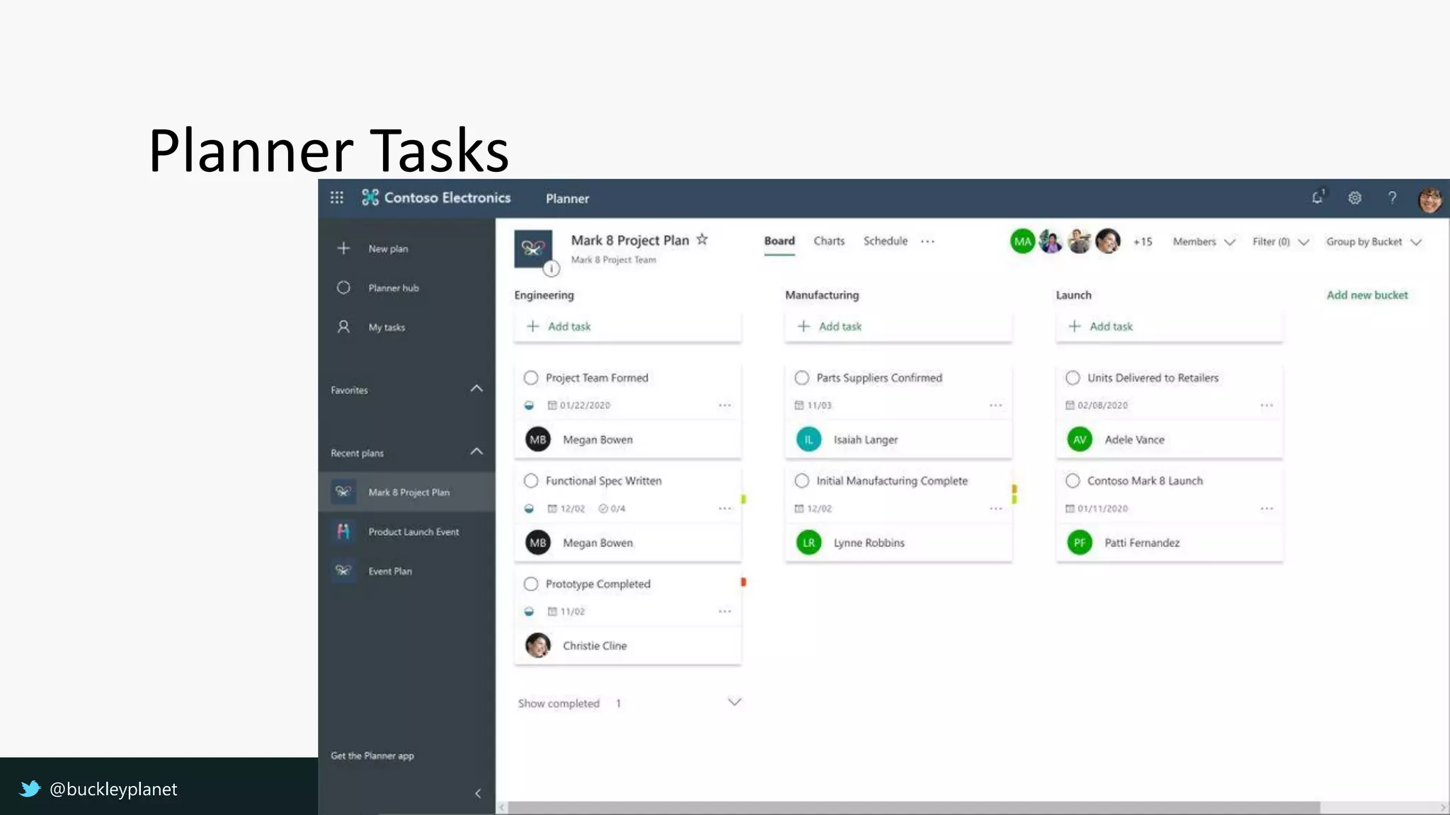 Planner Tasks
@buckleyplanet
 