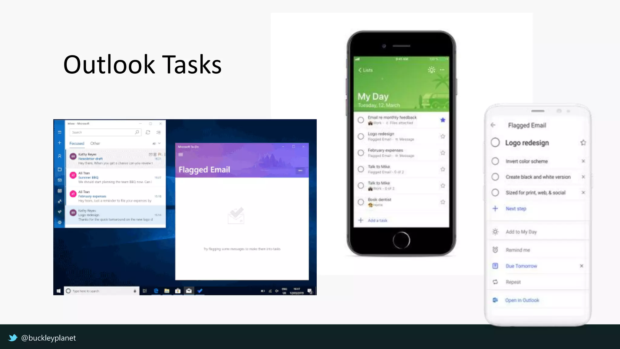 Outlook Tasks
@buckleyplanet
 