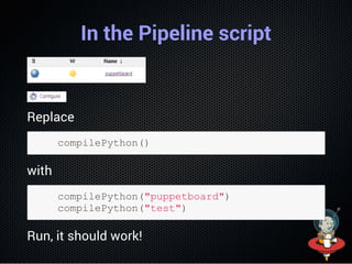 Documentation
In the pipeline
 