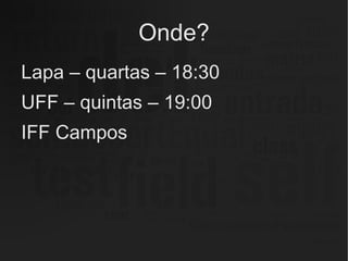 Como funciona? Turnos de 5 a 7 min 