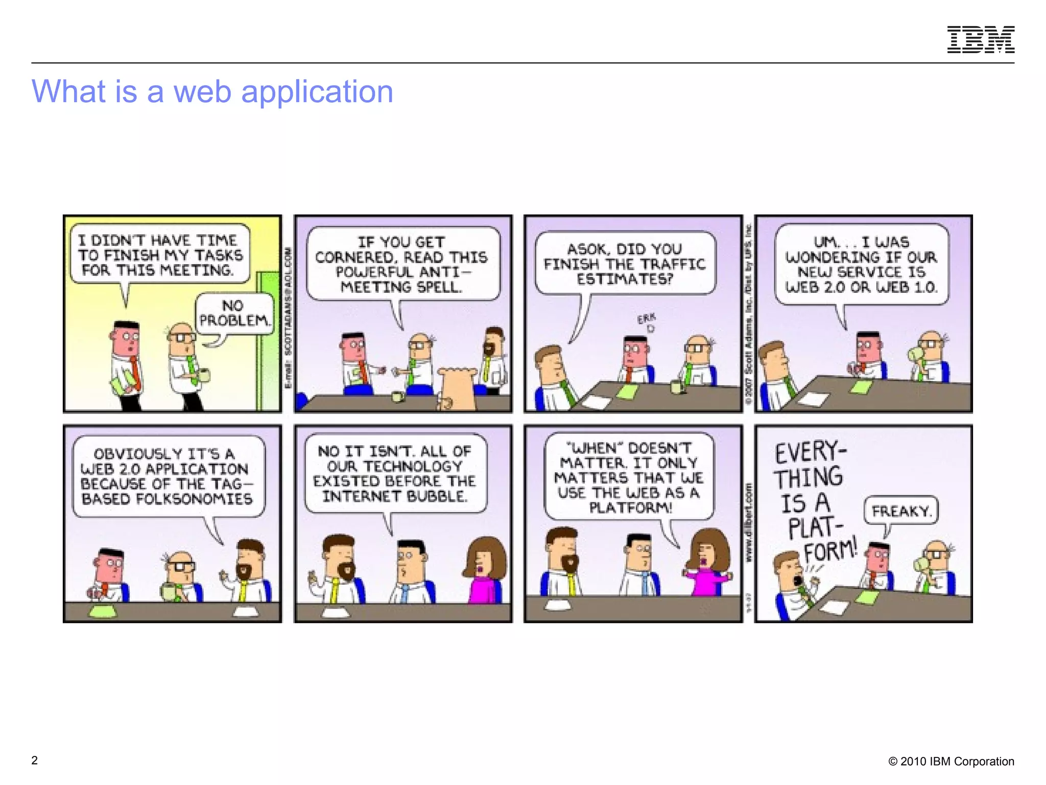 What is a web application 