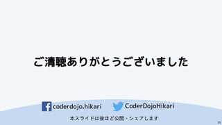 ꤬Ȥޤ
39
coderdojo.hikari CoderDojoHikari
饤ɤۤɹ_?ޤ
 
