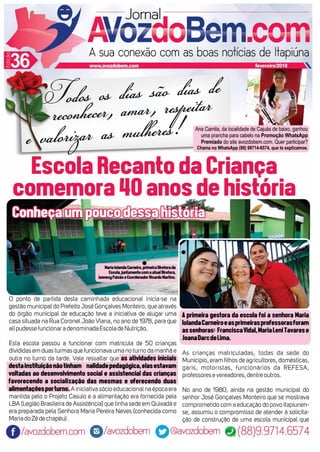 36ª edição do Jornal avozdobem.com