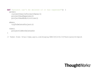 Test-driven development (TDD) 