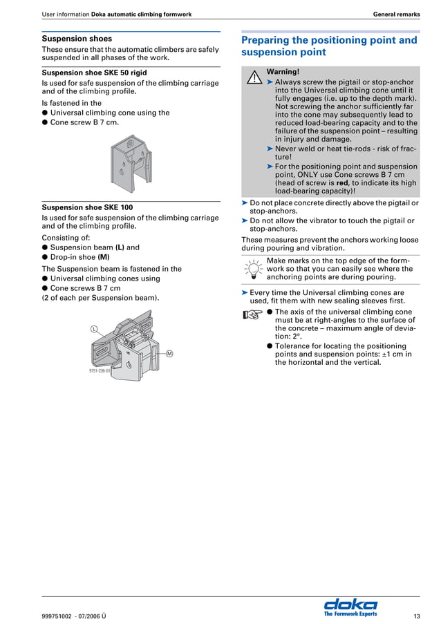 Doka self climbing system | PDF