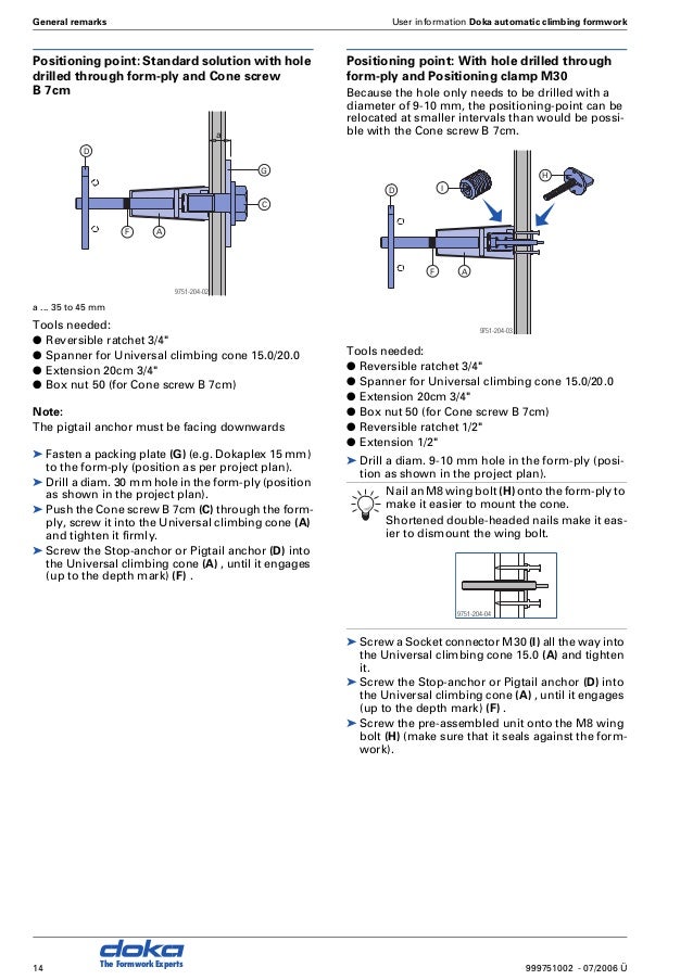 Doka self climbing system