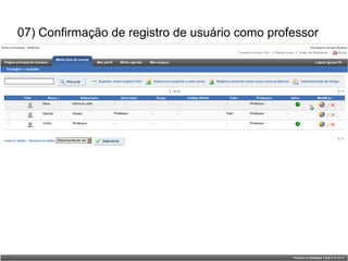 07) Confirmação de registro de usuário como professor
 