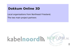   Dokkum Online 3D Local organisations from Northeast Friesland; The two main project partners 