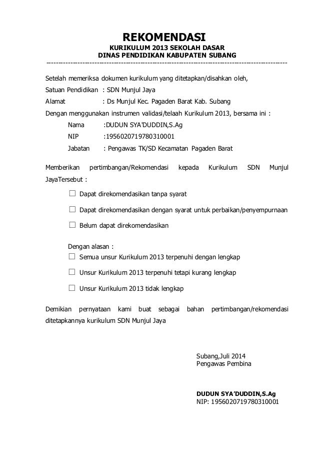 Contoh Surat Rekomendasi Psikolog Untuk Masuk Sd Doc Contoh Surat Rekomendasi Psikolog Untuk Masuk Sd Doc