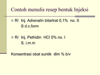 Respar Injeksi penulisan-resep | PPT