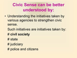 civic sense | PPT