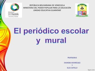 REPÚBLICA BOLIVARIANA DE VENEZUELA
MINISTERIO DEL PODER POPULAR PARA LA EDUCACIÓN
UNIDAD EDUCATIVA GUARATARÍ
 