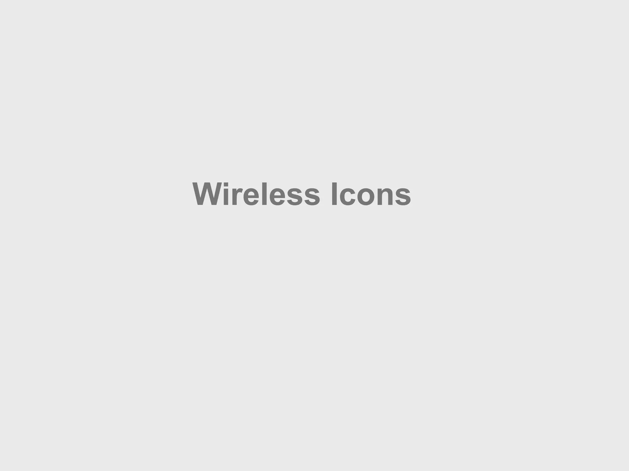 Wireless Icons
 