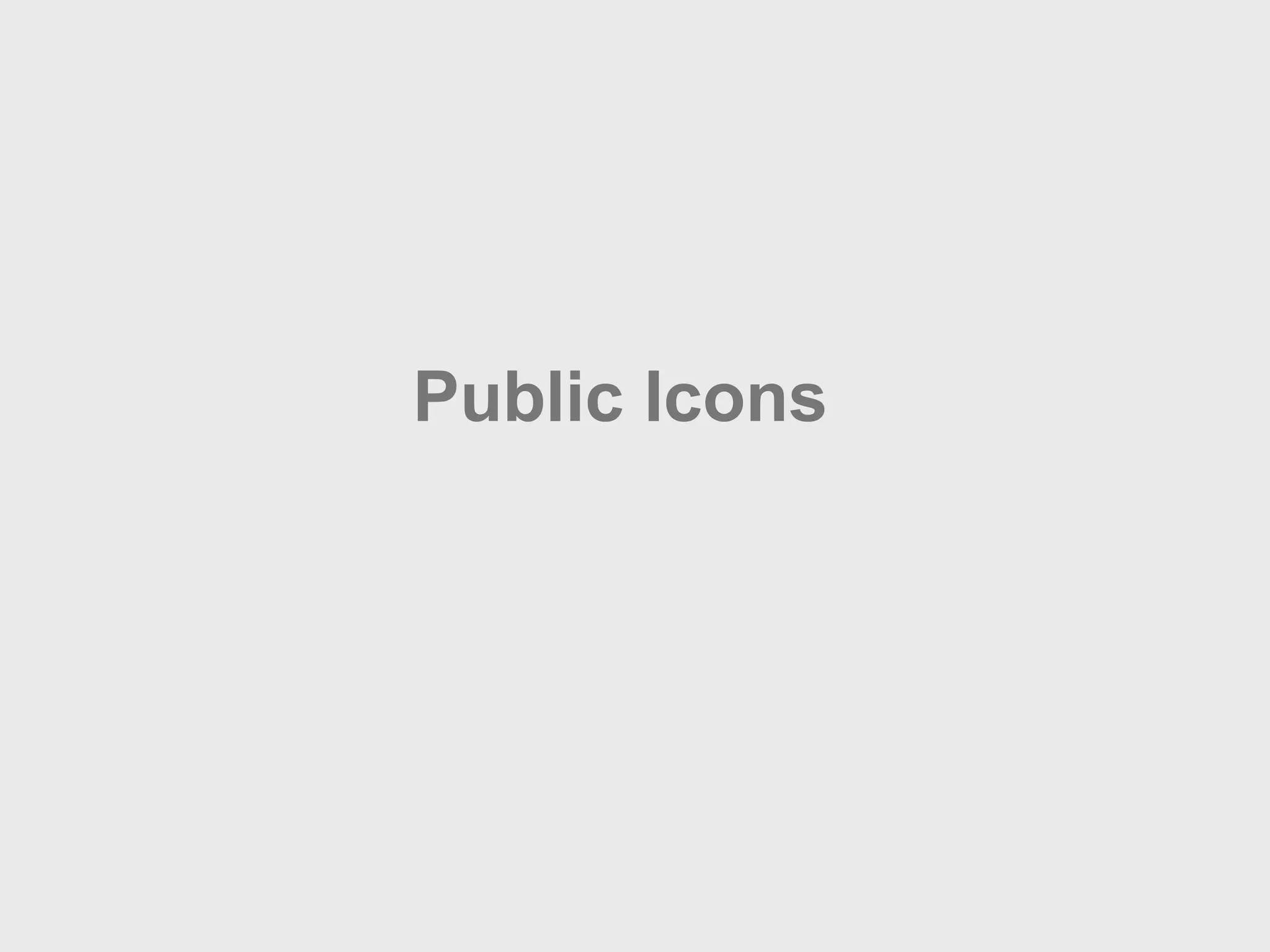 Public Icons
 