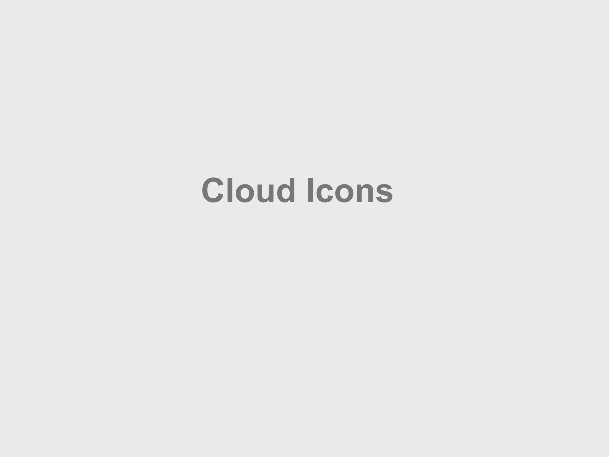 Cloud Icons
 
